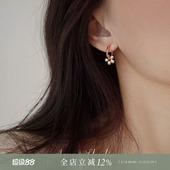 AMO未闻花名满钻花朵耳环女高级感小众温柔甜美圆圈耳扣耳饰春夏