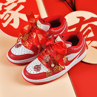 莆田蛇年新款aj女鞋婚鞋低帮aj男鞋订婚结婚新娘休闲板鞋情侣