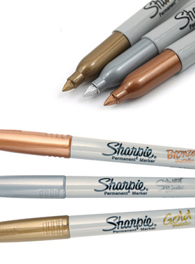 美国锐意金属色记号笔39100锐意shanpie银色金色签名笔工业打点标记笔高光笔油性笔暗色表面速干防褪色马克笔