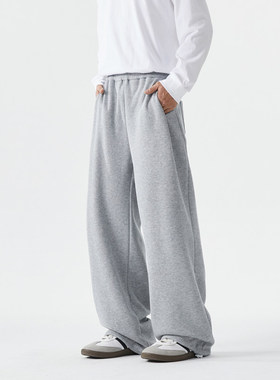 PUBIE男春秋款宽松直筒老爹卫裤美式高街运动裤男阔腿休闲长裤子