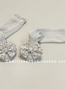 新生婴儿防蚊袜夏季超薄网眼过膝不勒腿女宝宝可爱透气无骨长筒袜