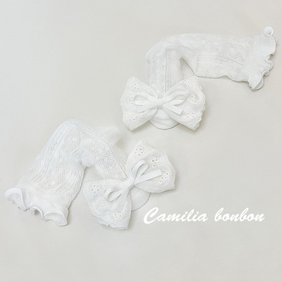 自主原创韩版防蚊袜夏季蝴蝶结