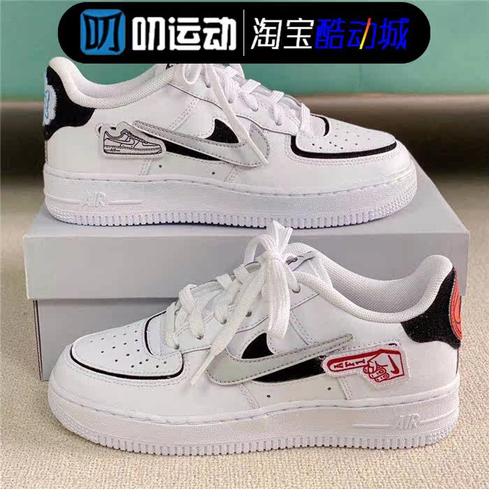 nike耐克air force 1空军一号af1撕撕乐魔术贴休闲板鞋ct3840-100