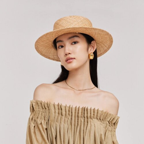 法式轻奢高档光板平顶宝草草帽子