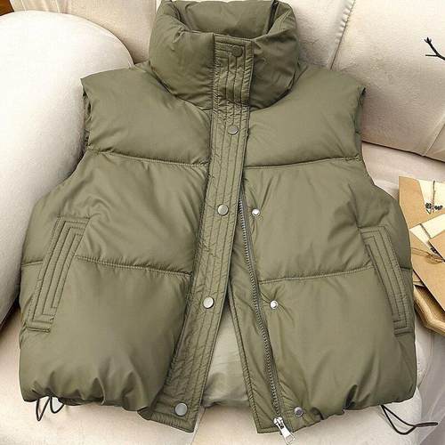 2025冬新款中老年羽绒棉马甲女秋冬马夹短款时尚外穿坎肩棉袄外套