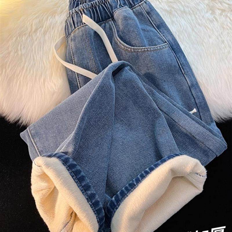 新款牛仔裤直筒加绒男士宽松阔腿裤潮牌春夏季保暖加厚覆古长裤子,男装,牛仔裤,淘宝优惠券,粉丝福利购,淘宝优惠卷