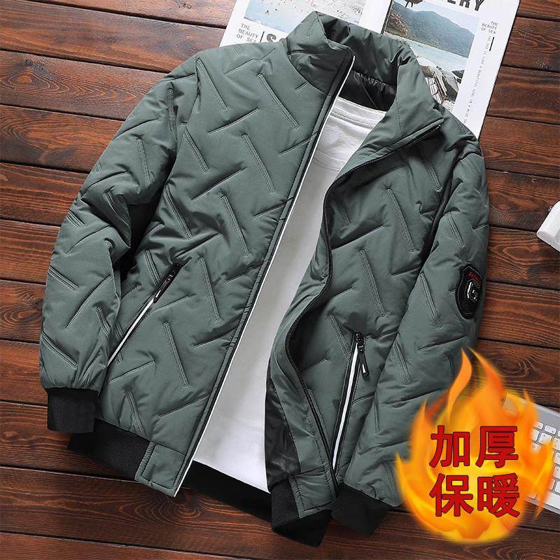 男士立领加厚夹克2023秋冬新款防风棉衣休闲保暖棉袄潮流百搭外套
