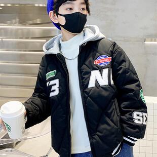 男童加绒外套2025新款儿童加厚棒球服棉服棉衣冬装秋冬季衣服夹棉