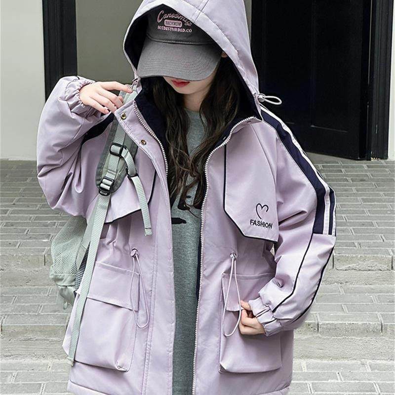 女童加厚保暖外套秋冬装新款女孩中大童夹棉风衣儿童嵌绳冲锋衣潮,童装/婴儿装/亲子装,普通外套,淘宝优惠券,粉丝福利购,淘宝优惠卷