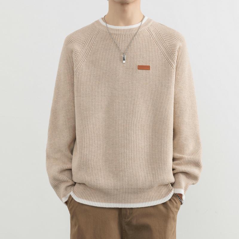 2024秋冬季新款毛衣男款潮加厚保暖打底内搭针织毛线衣男士羊毛衫