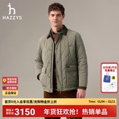 商场同款 Hazzys哈吉斯男士 绗缝棉服2025冬季 新款 巴恩风外套潮