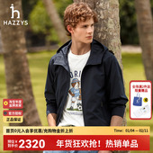 男款 时尚 多色拉链外套男装 Hazzys哈吉斯春季 正品 潮流通勤夹克上衣