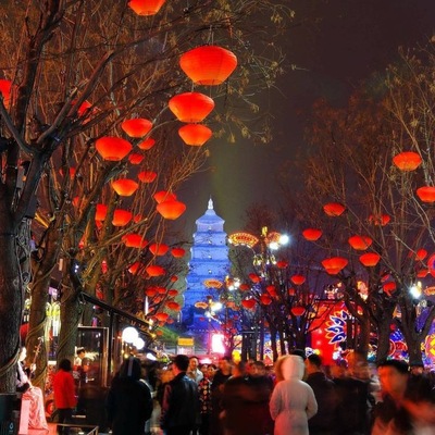 不夜城灯笼大唐灯笼文旅景观装饰灯会灯光节街道亮化工程防雨24伏