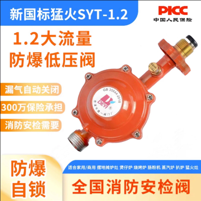 新国标低压阀商用1.2流量煤气罐安全阀自动关闭防爆液化气减压阀