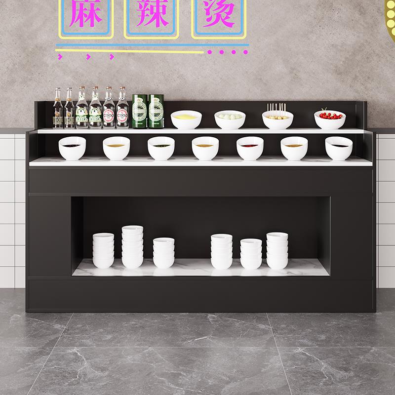 多功能调料台麻辣烫果蘸料桌盘饮料火锅店轻奢海底捞商用茶水厂家