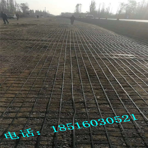 厂家现货玻纤 双向 土工格栅护坡路基加筋建筑工程三经三纬50KN