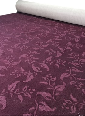 处理加厚防火紫色印花地毯酒店宾馆会议室台球室卧室隔音防滑满铺