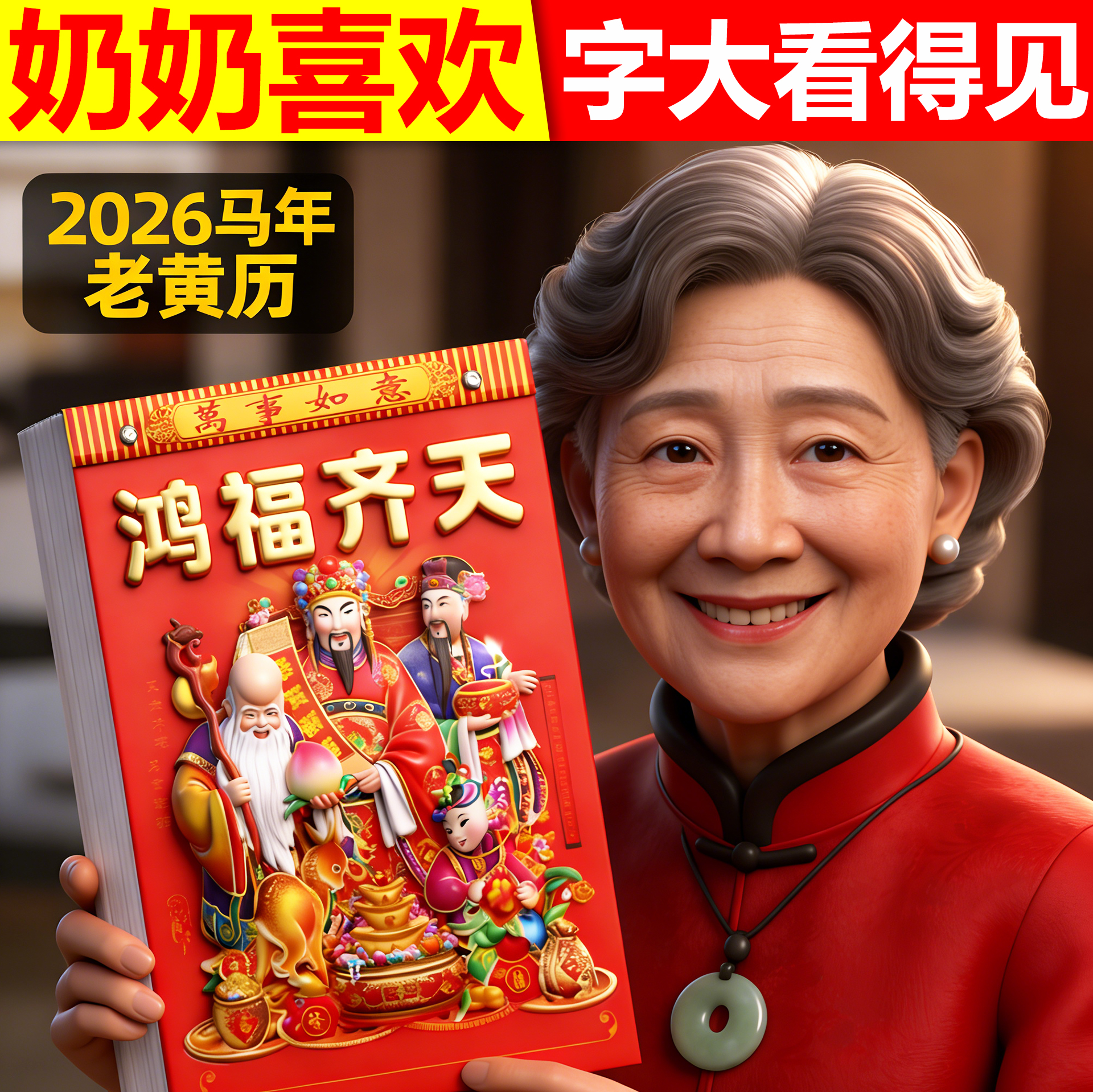 马年老黄历2026年老式挂历家用挂墙手撕月历日历大号黄道吉日挂厉