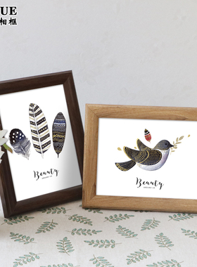简约创意相框摆台七5678 10 12寸A4a3挂墙照片架画空框定制高级感