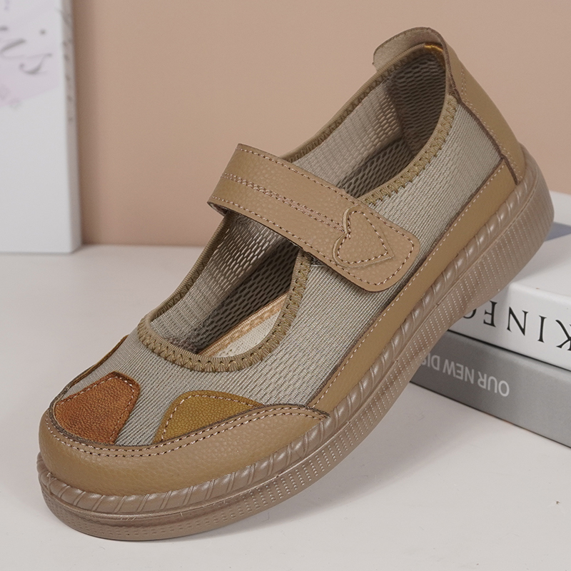 老北京布鞋女夏季平底网鞋