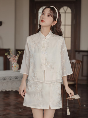 新中式女国风套装连衣裙
