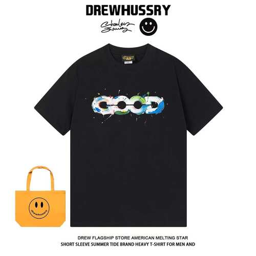 DREW涂鸦风GOOD印花短袖T恤休闲