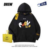 drew美式 fuck米奇趣味印花秋冬复古连帽卫衣男女纯棉街头加绒上衣