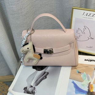 2026新款高级质感牛皮凯莉包女手提斜挎包小方包通勤百搭时尚女包