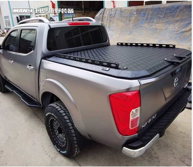 pk玛恩联名皮卡后盖改装纳瓦拉dmax全铝合金材质液压开启平盖皮卡