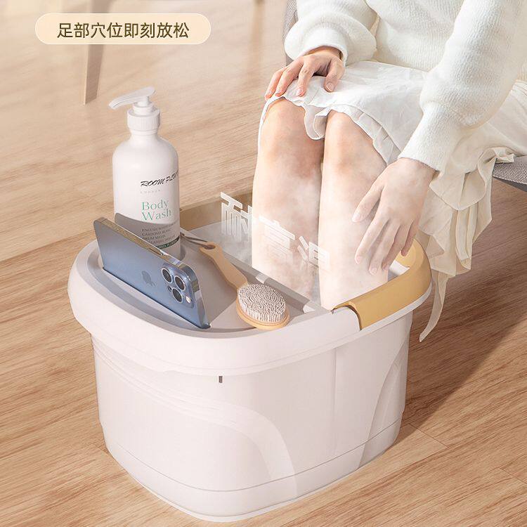 泡脚桶过小腿家用保温按摩桶足浴加高深桶宿舍塑料足疗桶洗脚盆D