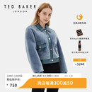 皮草外套272307A 翻领单排扣短款 BAKER女士纯色时尚 TED