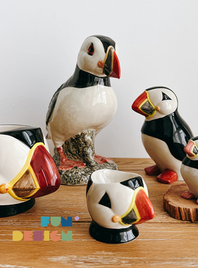 现货 进口Quail 海雀陶瓷动物花瓶 客厅床头家居民宿桌面装饰INS