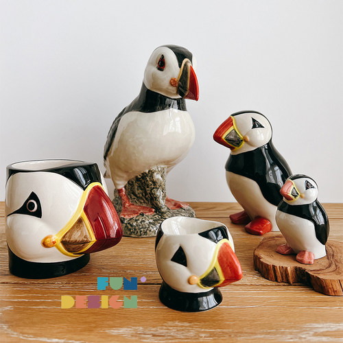 孤品陶瓷可爱动物花瓶