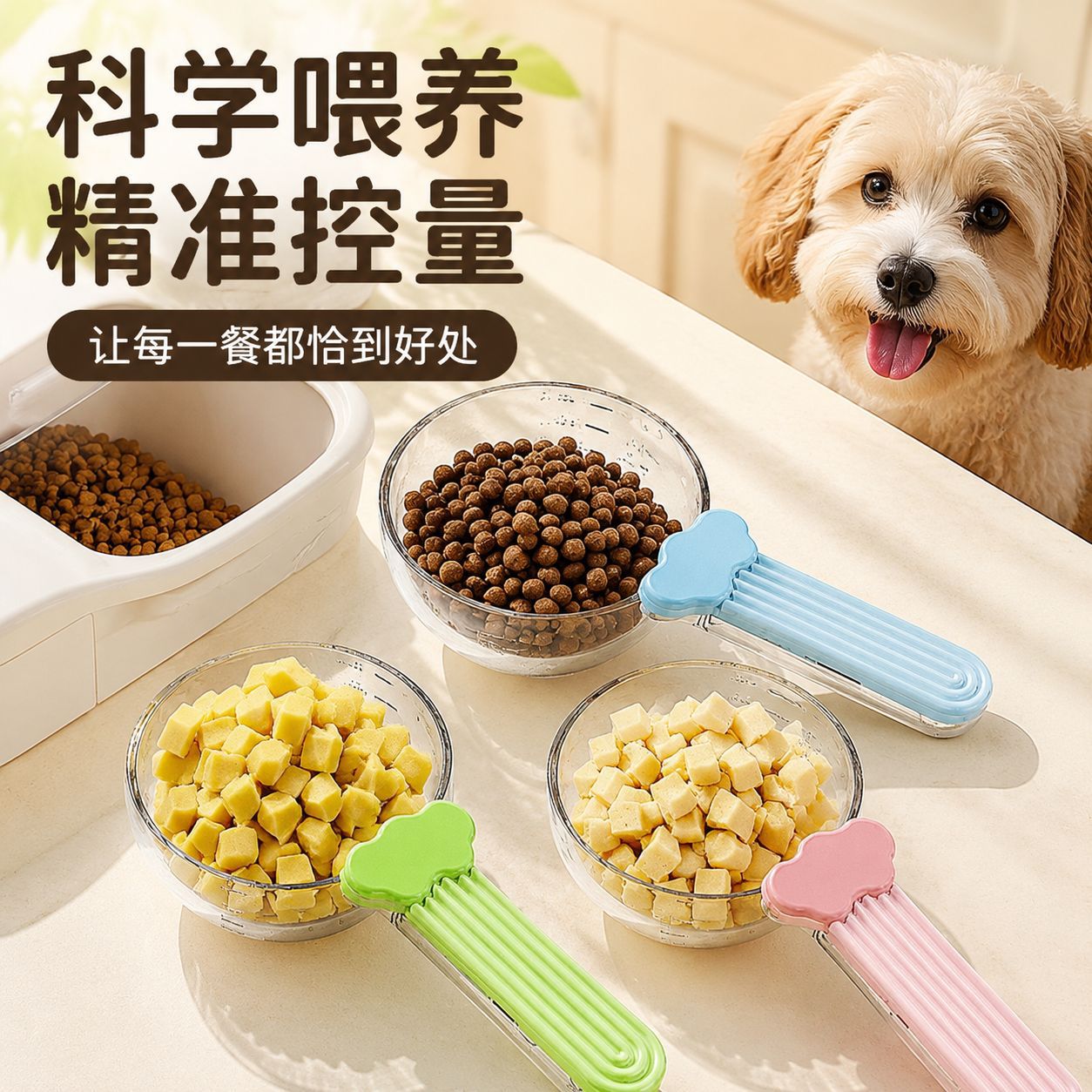 宠物猫粮勺子狗粮勺喂食量勺计量铲猫咪挖粮量杯塑料宠物用品