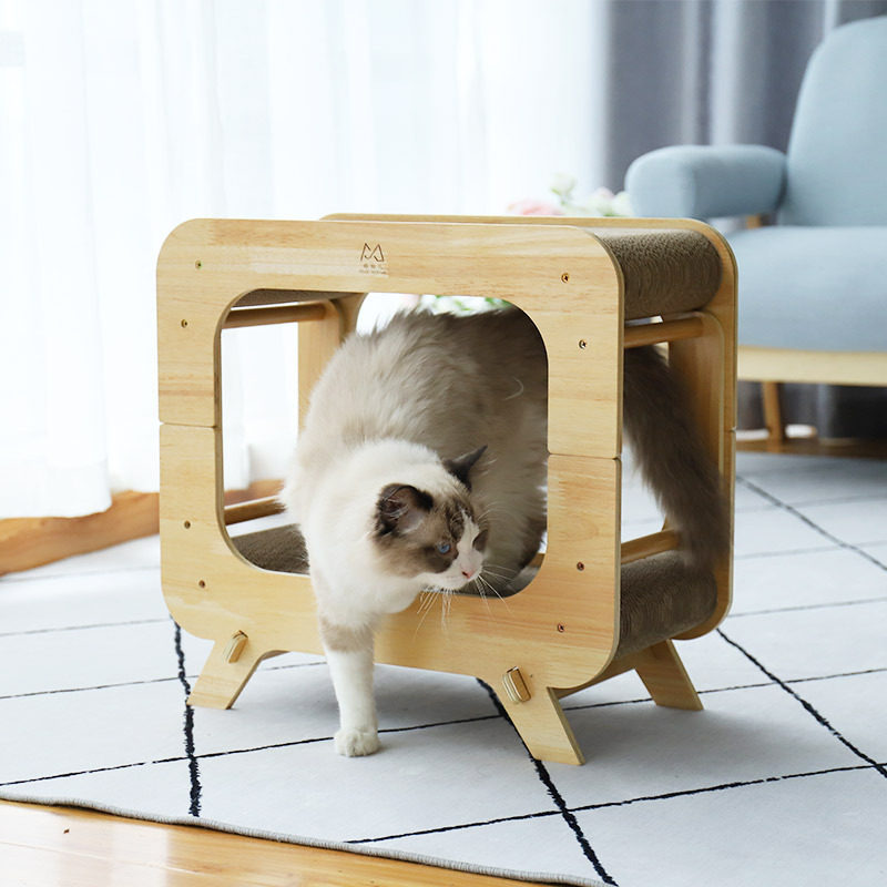 喵仙儿瓦楞纸猫抓板电视机造型猫咪磨爪猫窝送猫薄荷可替换