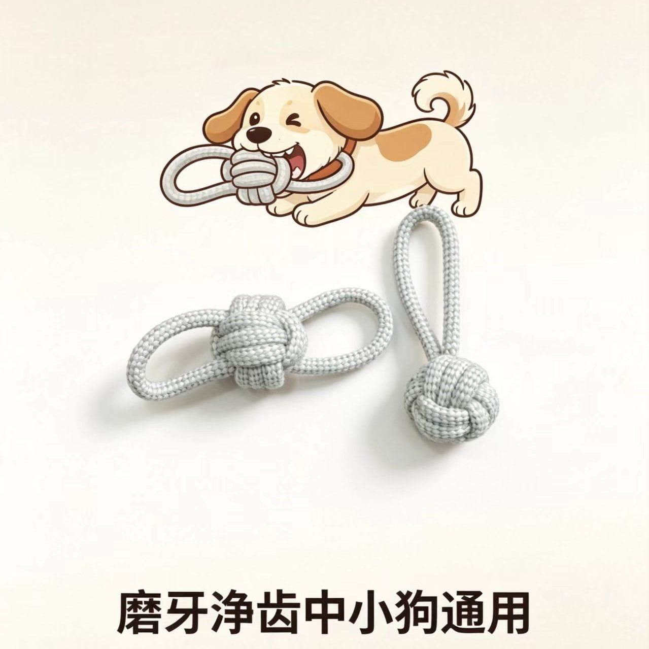 狗狗耐咬绳结玩具磨牙拔河绳金毛拉布拉多萨摩耶大型犬宠物玩具