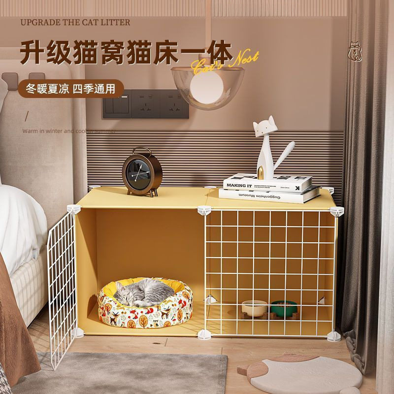 猫笼子家用室阳台养猫笼子猫别墅猫房猫窝冬天保暖阳包邮