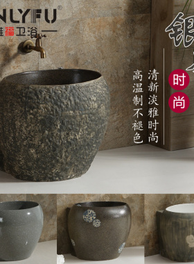 T608椭圆形阳台拖把池庭院地拖盆户外花园酒店民宿古法鱼缸水缸