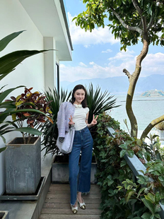 DUO智仙生  第二条神一样的百搭牛仔裤 早春复古九分小乖乖