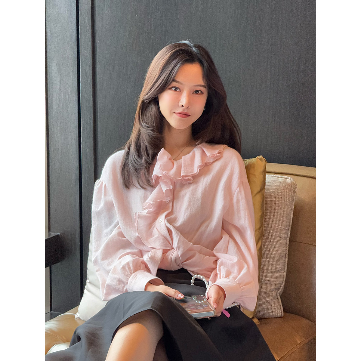 DUO智仙生 黑标 月之缪斯老钱感奢华羊毛花边衬衫,女装/女士精品,礼服/晚装,淘宝优惠券,粉丝福利购,淘宝优惠卷