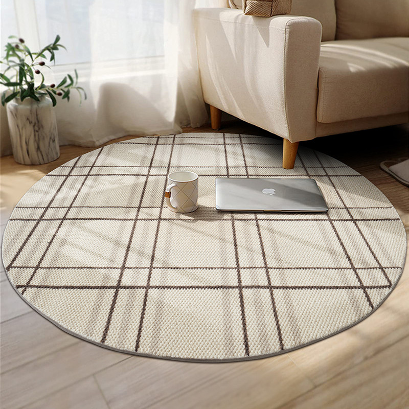 缔奢美伊丽莎白英伦风卧室床边毯进口羊毛沙发茶几高级感家用圆毯