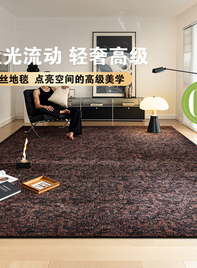 冰丝地毯免洗抑菌无甲醛无异味客厅轻奢高级意式极简现代简约地垫