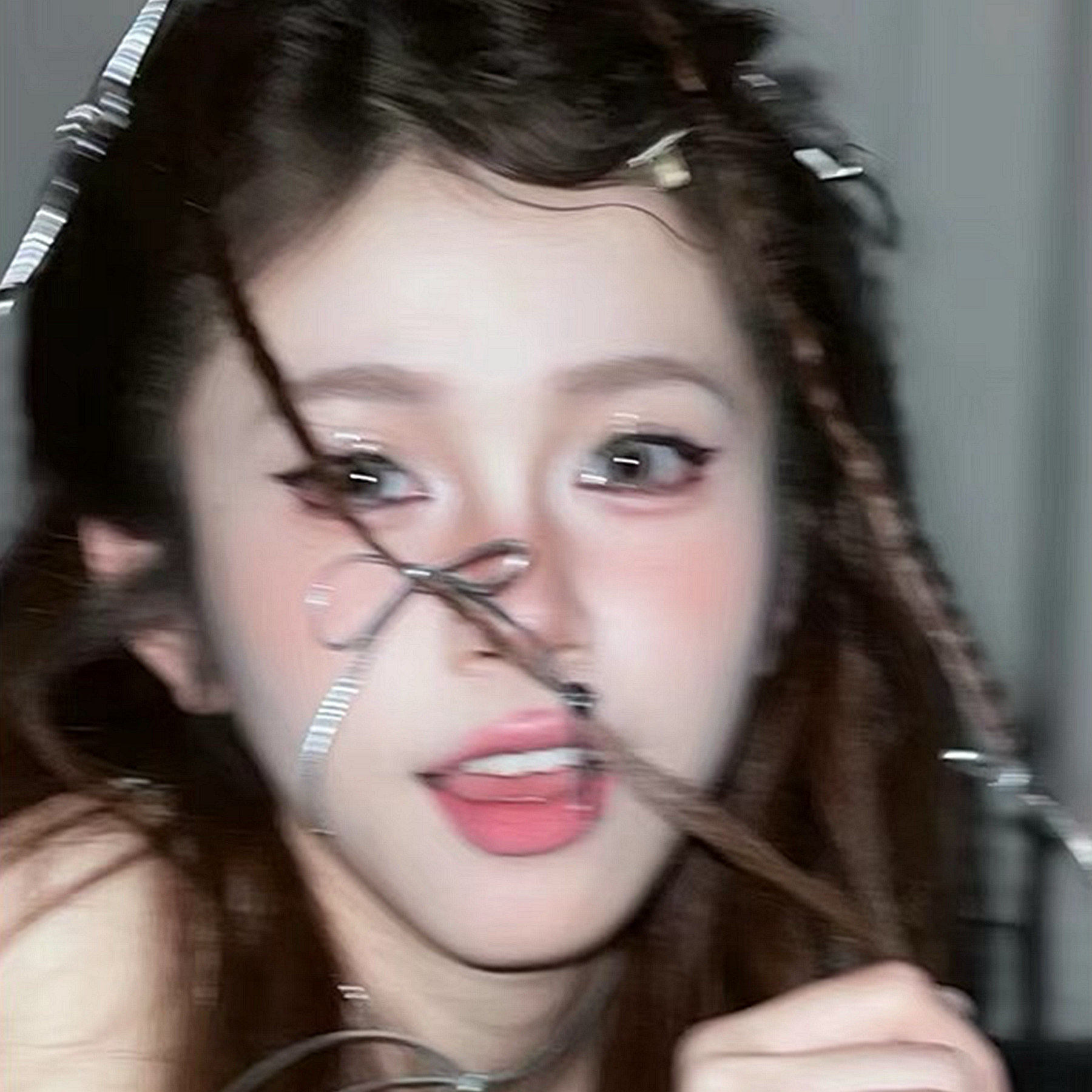 甜酷芭蕾风~银色ins丝带蝴蝶结发夹少女编发头饰PU皮质Y2K高级感