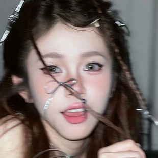 甜酷芭蕾风~银色ins丝带蝴蝶结发夹少女编发头饰PU皮质Y2K高级感