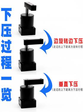 SRC-R-L-25/32/40/50/63X90转角旋转夹紧下压气缸45到180度HSR/L