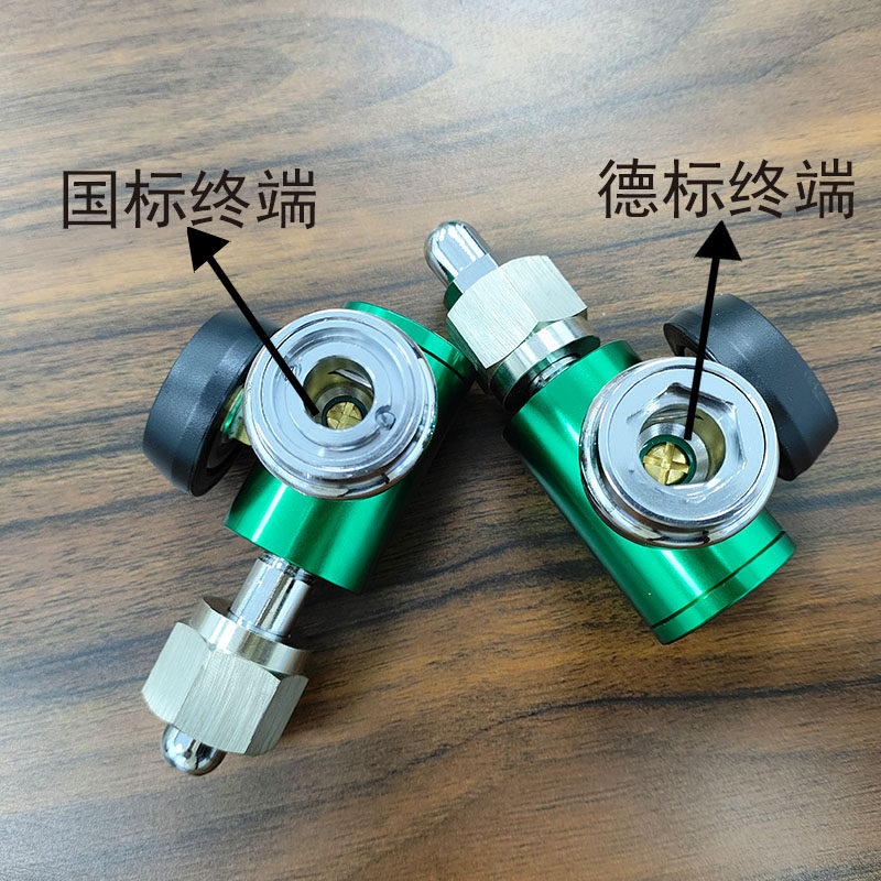 新款氧气瓶减压阀德标救护车专用氧气表国标接气口氧气减压器配件