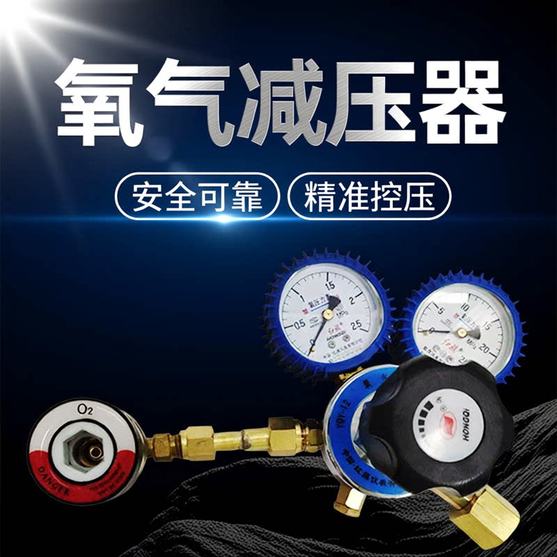 氧气减压器双表氧气瓶减压阀钢瓶全铜防震氧气表气瓶稳压阀气压表