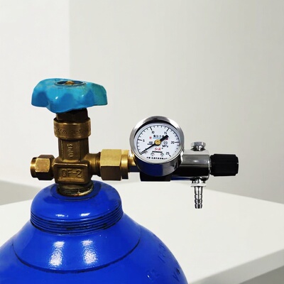 新款氧气瓶减压阀 高纯钢瓶精微调节阀CGA540转换器   臭氧流量表