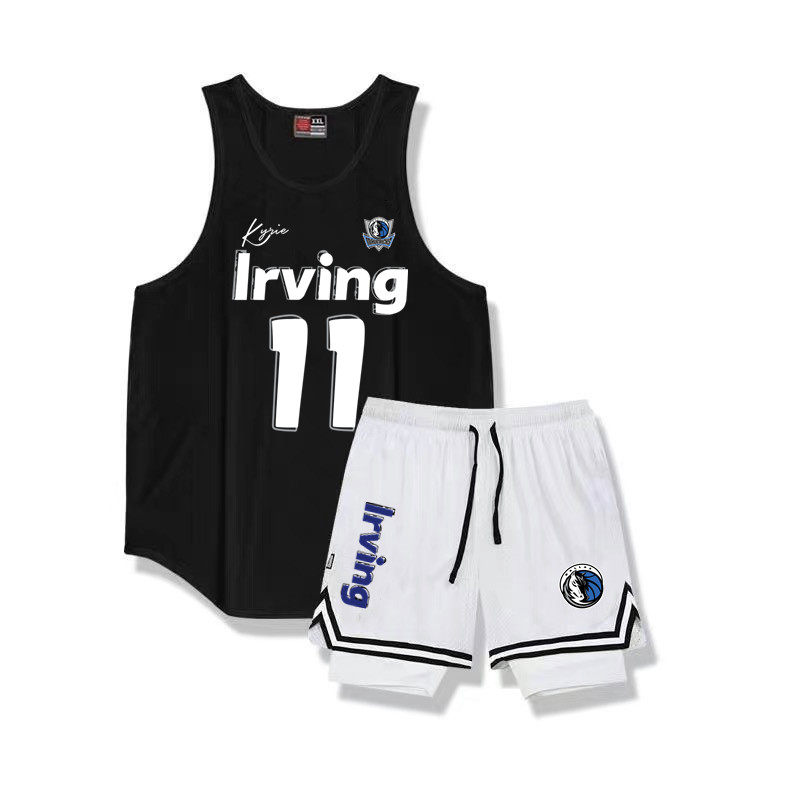 2024独行侠东契奇欧文美式篮球服运动套装夏季速干透气训练服背心