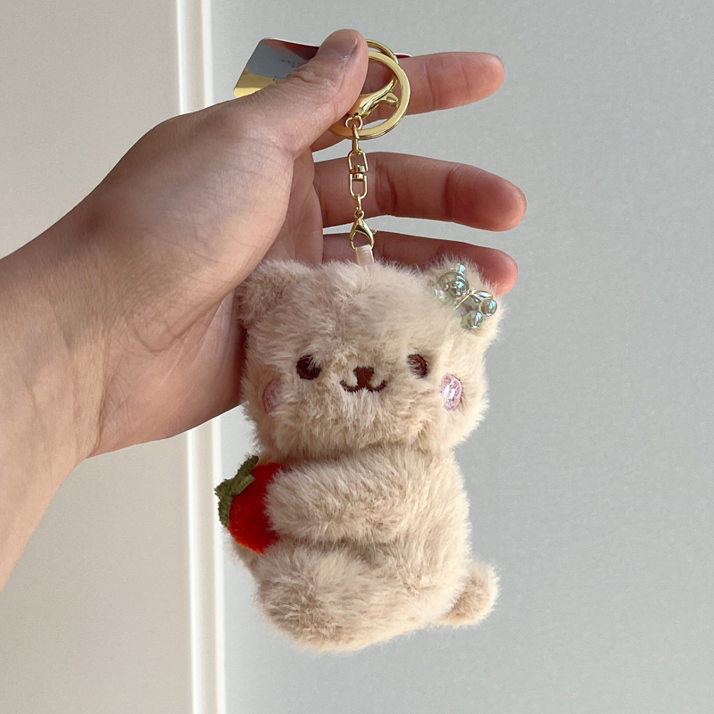 柿柿如意小熊毛绒挂件公仔玩偶女